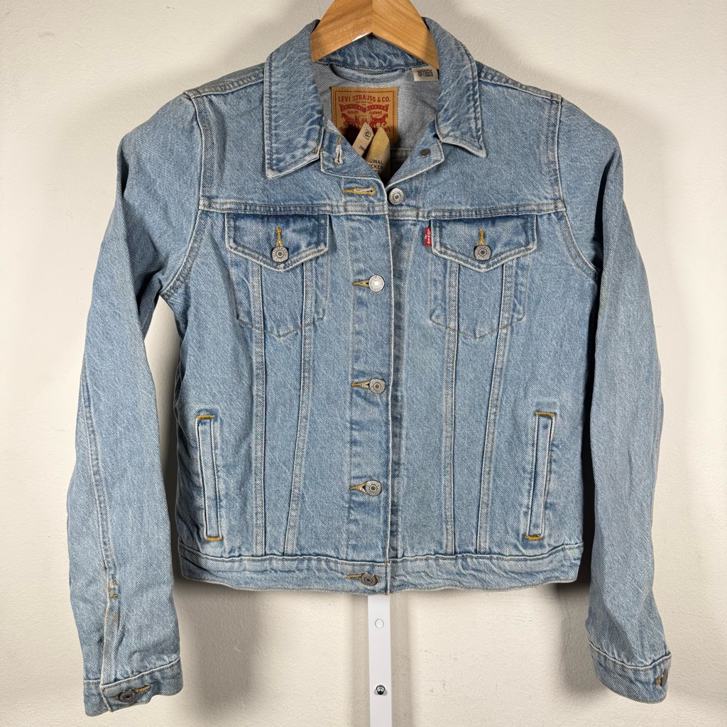 Levi’s Original Trucker Jacket Women’s Medium Blue Cotton Denim New With Tags